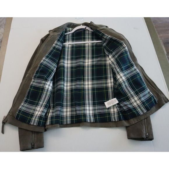 Polo Ralph Lauren 710777341001 Men's Sz M Gray Suede Café Racer Jacket $698 - Picture 14 of 14